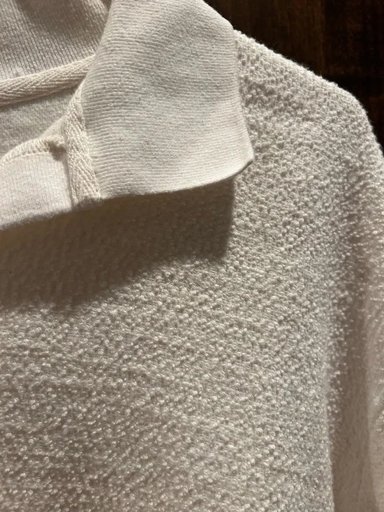 ZARA Cream Knit Polo Top - Picture 2 of 5